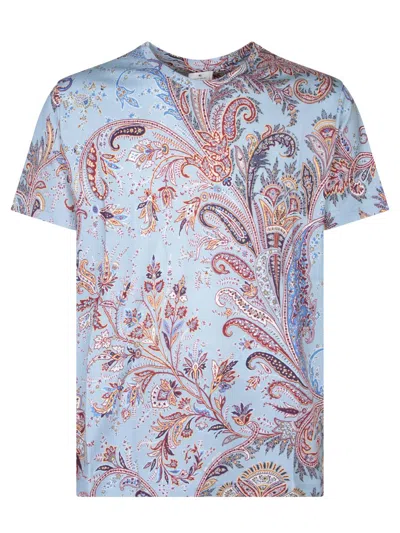 Etro T-shirt Rome In Blue