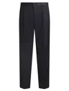 Etro Carrot Leg Wool Pants In Blue