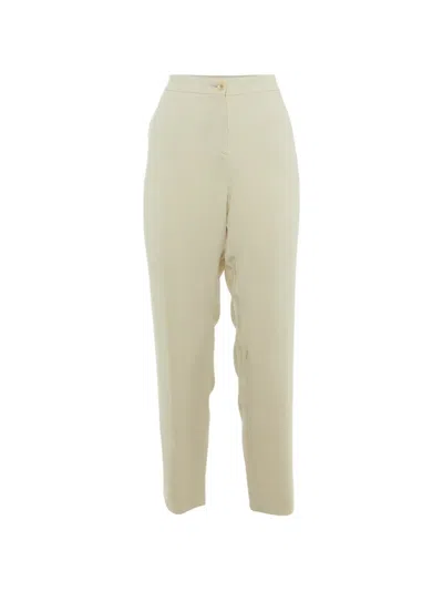 Pre-owned Etro Tailored Crepe Trousers In Neutral