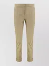 Etro Tailored Cropped Trousers Cuffed Hem In Brown