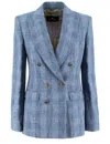 Etro Tailored Double-breasted Jacket With Peaked Lapel And Embossed Buttons