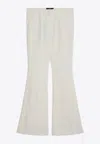 Etro Flared Trousers In Ivory Viscose In White