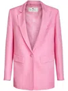 Etro Single-breasted Silk Linen Blazer Jacket