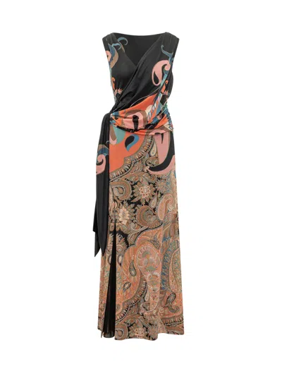 Etro Tailored Mini Suit With Draped Detailing In Black