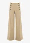 Etro Tailored Pants With Pegaso-buttons In Sand