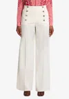 Etro Tailored Pants With Pegaso-buttons In White