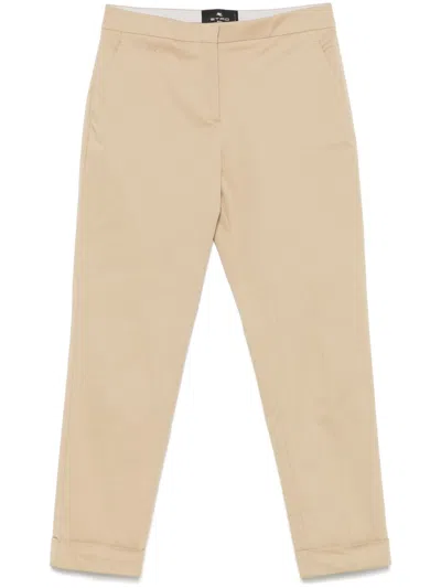 Etro Tailored Trousers In Nude