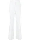 Etro Tailored White Trousers With Flared Hem In Gray