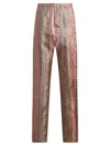 Etro , Silk Pyjama-style Trousers, Man, Pink, Size M In Brown