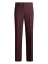 Etro Flared Leg Trousers With Pockets And Loops In Burgundy