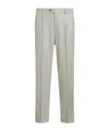 Etro Tailored Wool Trousers In Gray