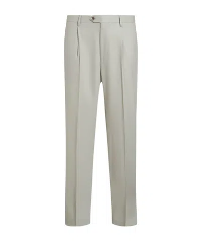 ETRO WOOL TROUSERS WITH PLEATS
