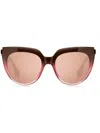 Etro Tailoring Cat-eye Frame Sunglasses In Brown