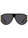 Etro Tailoring Oversize-frame Sunglasses In Black