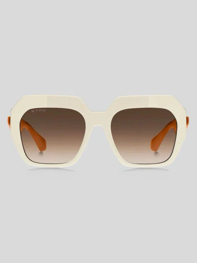 Etro Tailoring-sonnenbrille In Weiss