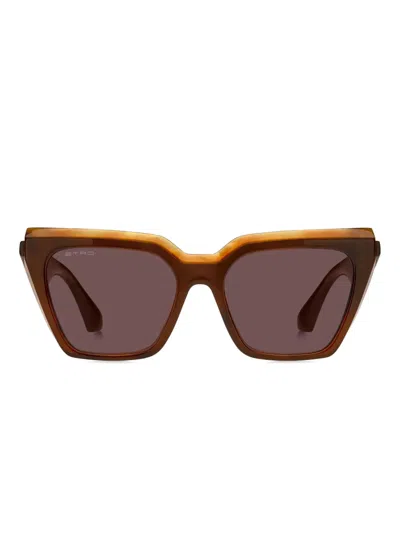 Etro Tailoring Sunglasses In Brown