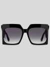 Etro Tailoring Oversize-frame Sunglasses In Black