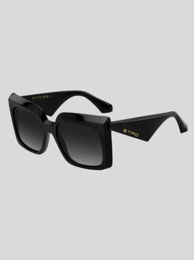 Etro Tailoring Sunglasses, Damen, Schwarz In Black