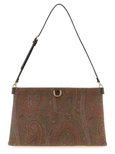 Etro Talk Clutch In Brown