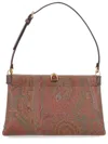 Etro Paisley Pattern Shoulder Bag With Adjustable Strap In Brown