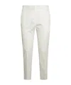 Etro Cropped Stretch Cotton Trousers In White