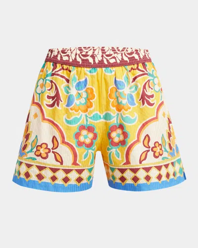 Etro Tapestry Cotton Shorts
