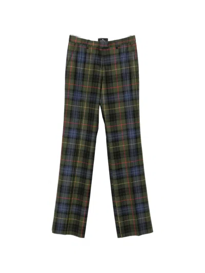 Etro Tartan Check-pattern Trousers In Multi