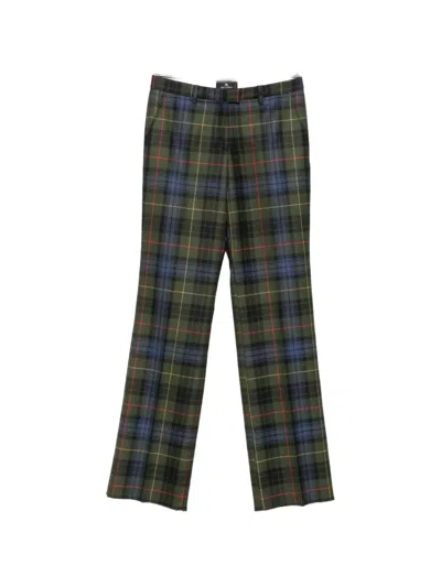 Etro Tartan-check Straight-leg Trousers In Multi