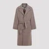 Etro Belted Coat Patch Pockets In Nude & Neutrals
