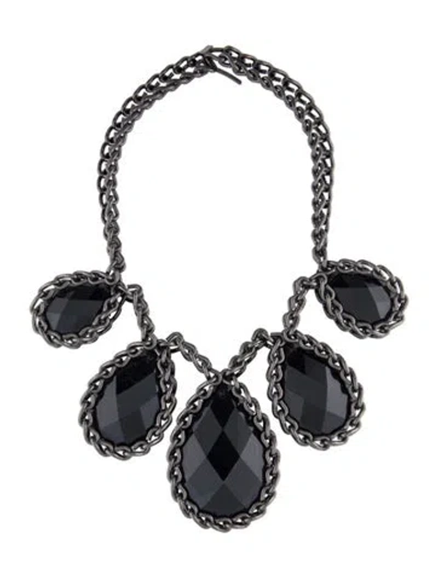 Pre-owned Etro Tear Drop Chain Collar Necklace, 16.25" In Multi