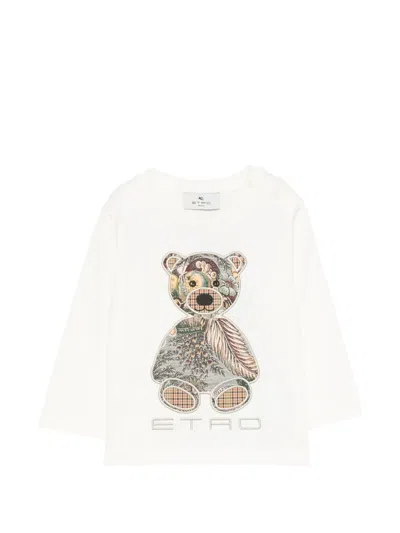 Etro Babies' Teddy Bear-motif T-shirt In White