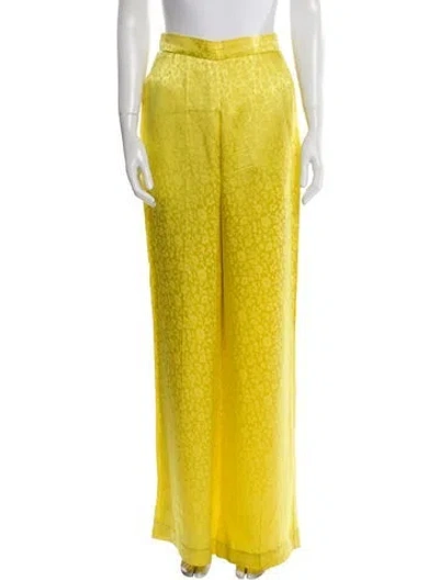 Pre-owned Etro Terry Cloth Wide Leg Pants In Yellow