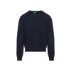Etro Blue Sweater With Paisley Print In Cotton-wool Blend In Blue