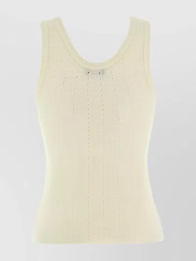 ETRO TEXTURED KNIT SCOOP NECK SLEEVELESS TOP