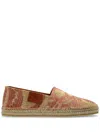 Etro Paisley-print Linen Espadrilles In Brown