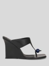 Etro Thong Sandals With Wedge In Black