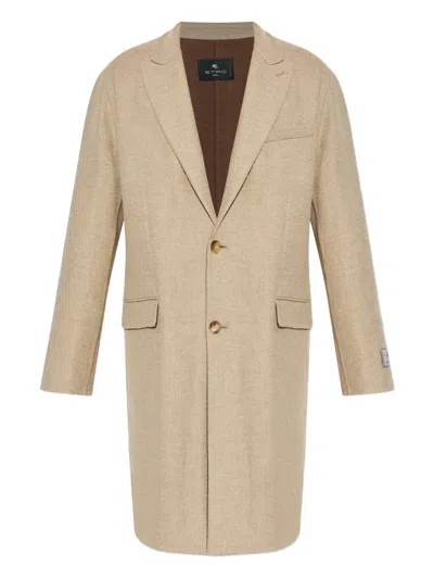 ETRO THREE-BUTTON WOOL COAT