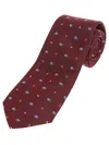 Etro Patterned Silk Tie In Brown