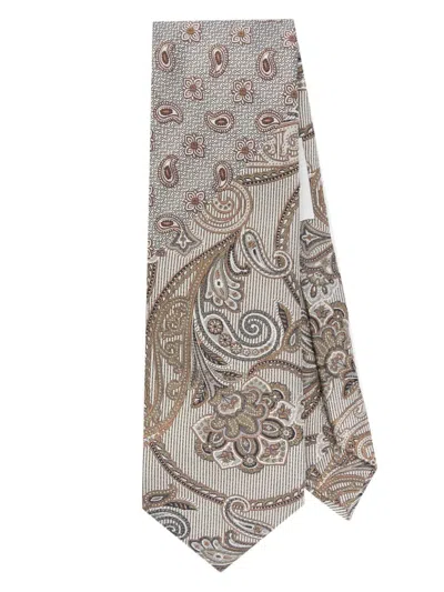 Etro Tie 4 Fabrics Patch 8 Cm In 灰色