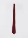 Etro Wavy-pattern Silk Tie In Burgundy
