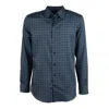 Etro Geometric Patterned Popeline Cotton Shirt In Blue