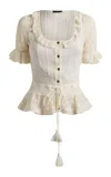 Etro Tie-detailed Knit Top In Neutral