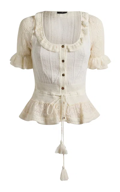 Etro Tie-detailed Knit Top In Neutral