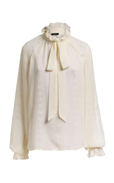 Etro Tie-neck Blouse In White