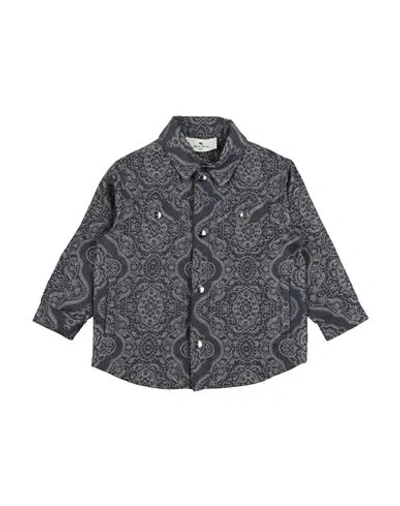 Etro Babies'  Toddler Boy Denim Shirt Blue Size 6 Cotton, Linen In Gray