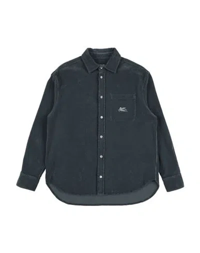 Etro Babies'  Toddler Boy Shirt Charcoal Size 6 Cotton, Elastane In Gray