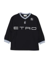 Etro Toddler Boy T-shirt Midnight Blue Size 6 Cotton, Elastane, Viscose In Black