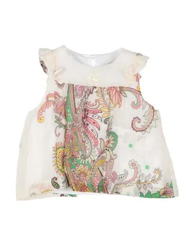 Etro Babies'  Toddler Girl Top Cream Size 4 Cotton, Silk In White