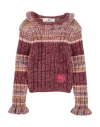 Etro Toddler Girl Turtleneck Garnet Size 6 Cotton, Wool, Viscose In Multi