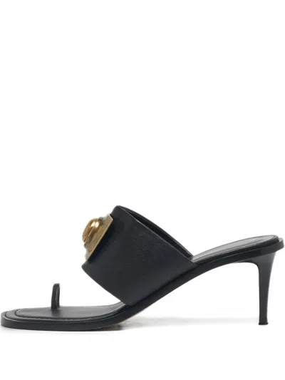 Pre-owned Etro Toe-loop Stiletto Sandals In Black